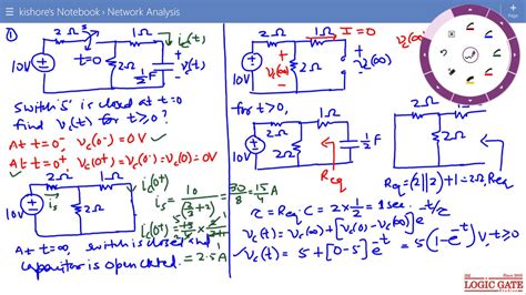 The time constant τ for. . Transient analysis of rl and rc circuits problems